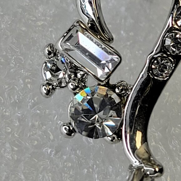 Pearl Drop Earring with Crystals - Picture 9 of 12